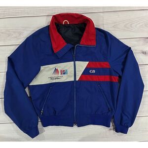 80s Vintage Pepsi America's Cup 1987 XXVII Zip-Up Jacket M Red, White, and Blue